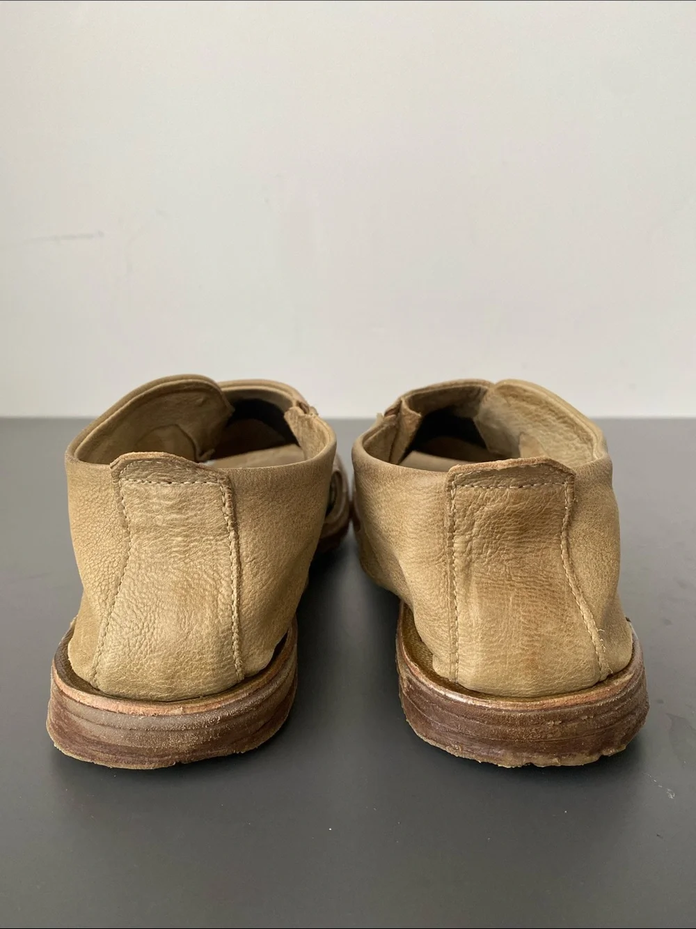 A.S.98 Reiley Sandal Open-Toe Leather Sandals in Tan EU 37 US 7